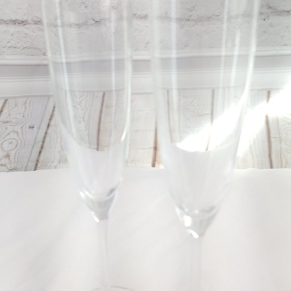 Set Of 2 Longaberger 90096 Collector Club Table Top Champagne Wedding Flutes - Picture 2 of 7